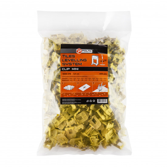 Основа СВП MINI Polax система вирівнювання плитки 1.0 мм 500 шт. (1000-216)