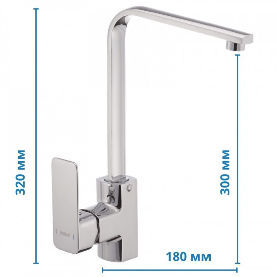 Змішувач для кухні Haiba Kubus 017 (HB0801)