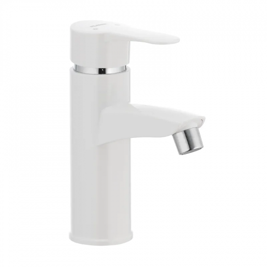 Змішувач для умивальника Plamix Sergio-001 білий (без підводки) (PM0028)