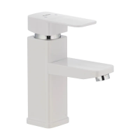 Смеситель для умывальника Plamix Kub-001 белый (без подводки) (PM0008) Смеситель для умывальника Plamix Kub-001 белый (без подводки) (PM0008)