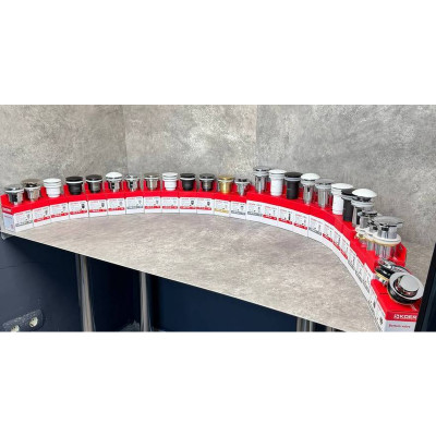 Донний клапан для умивальника Koer PW-01-05 1 1/4'' (кнопка) (Чорний) (KR3403)