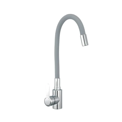 Змішувач для кухні з силиконовим. вил. Champion EZA-011 Chrome REFL.GRAY з нерж. сталі (CH6456)