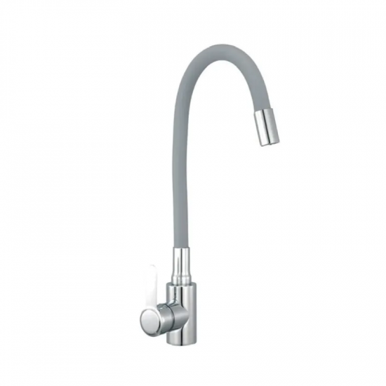 Змішувач для кухні з силиконовим. вил. Champion EZA-011 Chrome REFL.GRAY з нерж. сталі (CH6456)