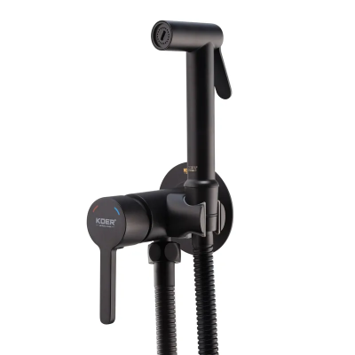 Змішувач для гігієнічного душу Koer KB-23029-05 Колір чорний (KR5493)