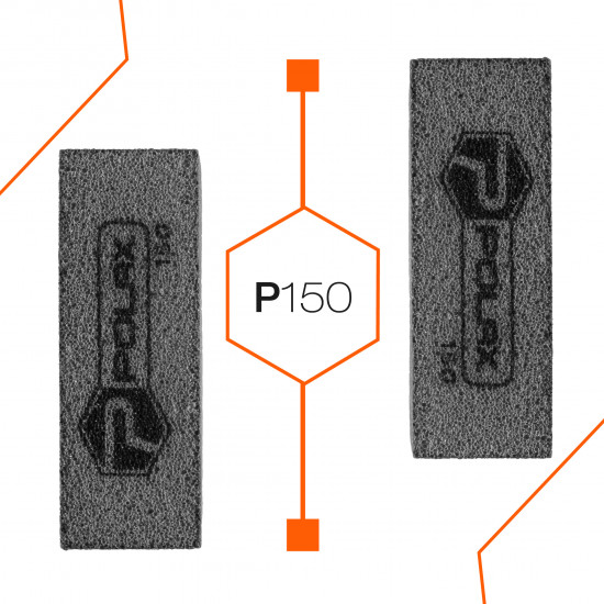 Губка шліфувальна P150 Polax пряма 100х70х25 мм (54-229)