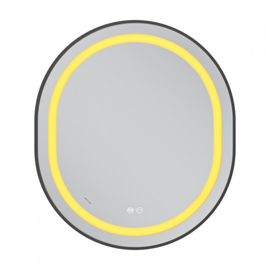 Зеркало Mixxus Premium ELLIPSE MV05-80x70-REVERSE BLACK (LED Touch, Anti-fog, димер(3-6kK))(MP6646)