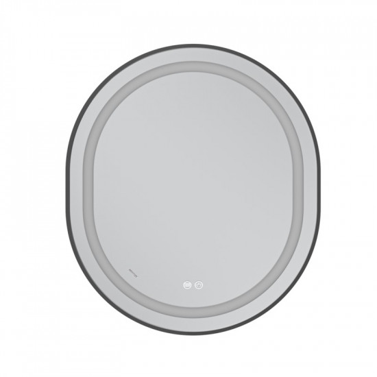 Зеркало Mixxus Premium ELLIPSE MV05-80x70-REVERSE BLACK (LED Touch, Anti-fog, димер(3-6kK))(MP6646)