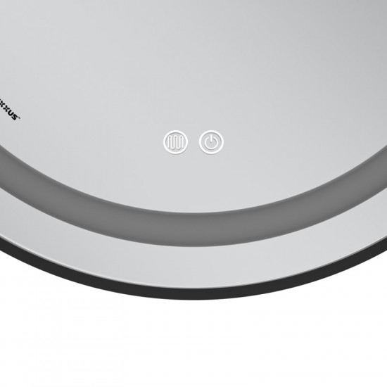 Зеркало Mixxus Premium ELLIPSE MV05-80x70-REVERSE BLACK (LED Touch, Anti-fog, димер(3-6kK))(MP6646)