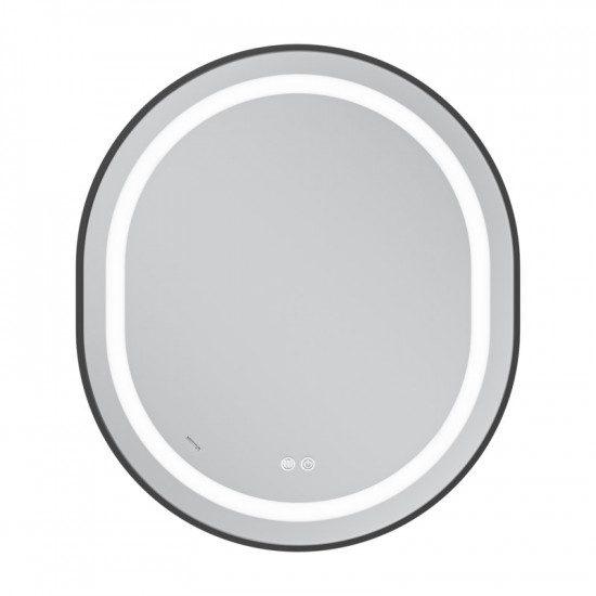 Зеркало Mixxus Premium ELLIPSE MV05-80x70-REVERSE BLACK (LED Touch, Anti-fog, димер(3-6kK))(MP6646)