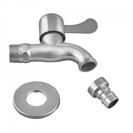 Кран для холодної води Zerix BIB-002 1/2 (нерж. сталь) (ZX1490)