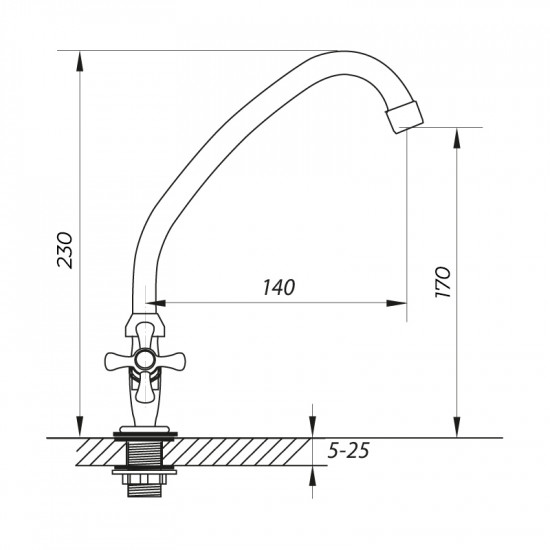 Монокран на одну воду Zerix TZF 605 (ZX0093)