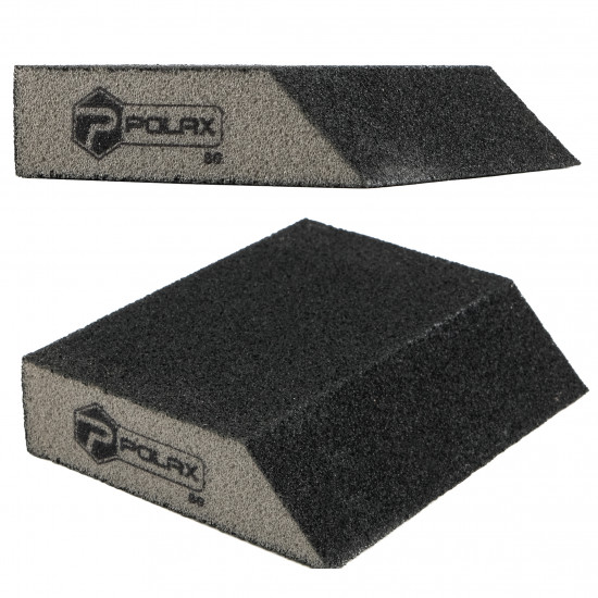 Губка шліфувальна P80 Polax кутова 110х90х25 мм (54-184)