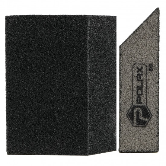 Губка шліфувальна P80 Polax кутова 110х90х25 мм (54-184)