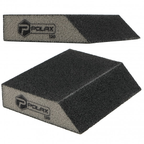 Губка шліфувальна P120 Polax кутова 110х90х25 мм (54-185)
