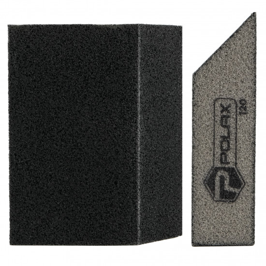 Губка шліфувальна P120 Polax кутова 110х90х25 мм (54-185)