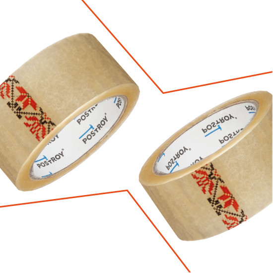 Клейка стрічка Polax скотч пакувальний 200 м x 45 мм (101-045)