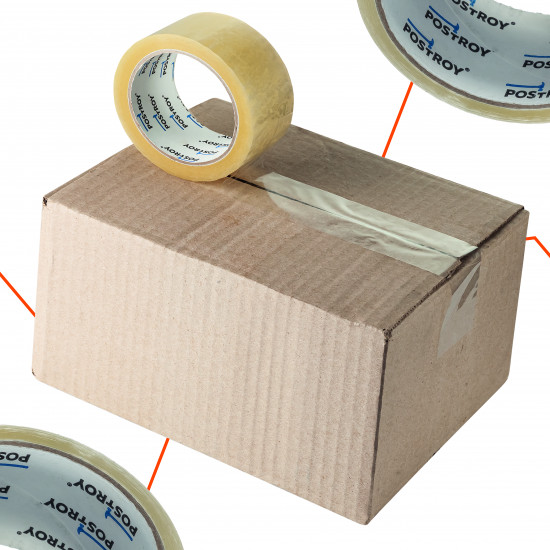 Клейка стрічка Polax скотч пакувальний 200 м x 45 мм (101-045)