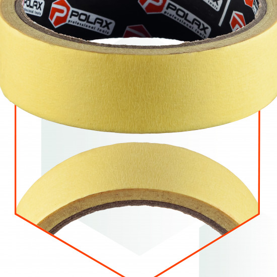 Малярна клейка стрічка Polax Стандарт 25 мм х 20 м (101-014)