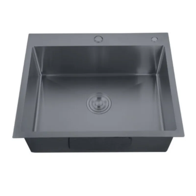 Мойка Zerix ZH5050-215 Nano-Black (3.0/0.8) из нержавеющей стали (MX1582)