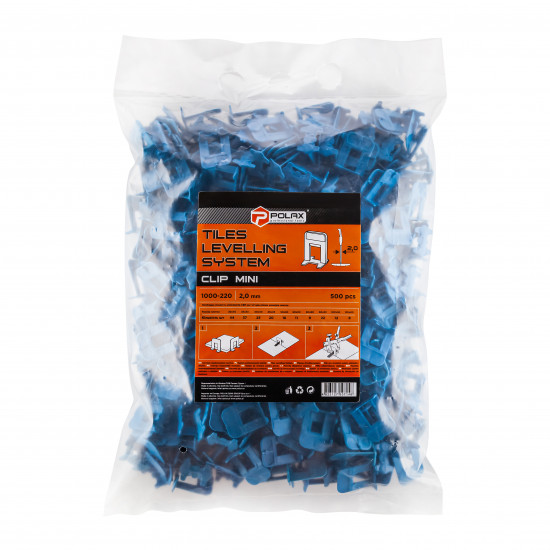 Основа СВП MINI Polax система вирівнювання плитки 2.0 мм 500 шт. (1000-220)