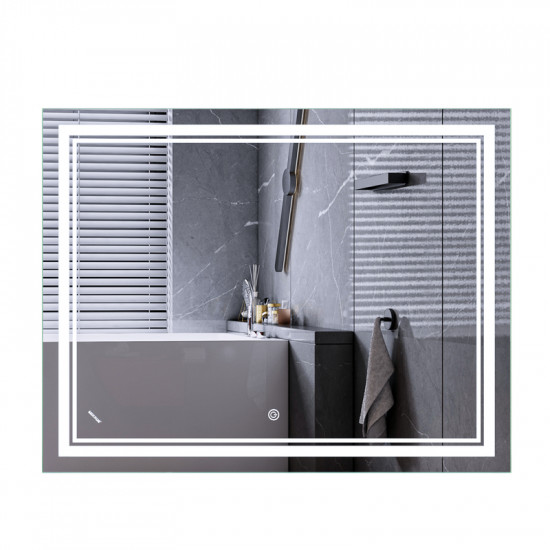 Зеркало Mixxus Premium QUADRO MR20-90x70-REVERSE (LED Touch, Anti-fog, диммер) (MP6621)