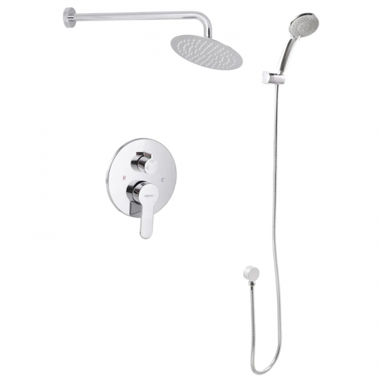 Встроенная душевая система с смесителем и тропическим душем Zerix LR2403-2 (LL1210)