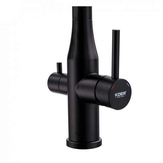 Змішувач для кухні Koer KI-72024-05 з виходом для питної води (нерж. сталь) (KR5012)