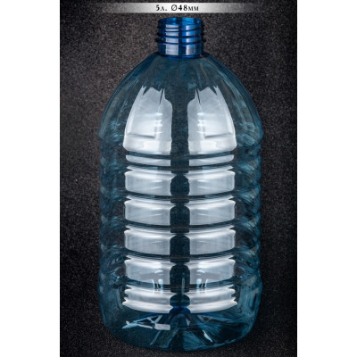 Бутель для воды ПЕТ 5 л., кришка ручка в комплекті, 48 мм