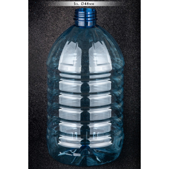 Бутель для воды ПЕТ 5 л., кришка ручка в комплекті, 48 мм