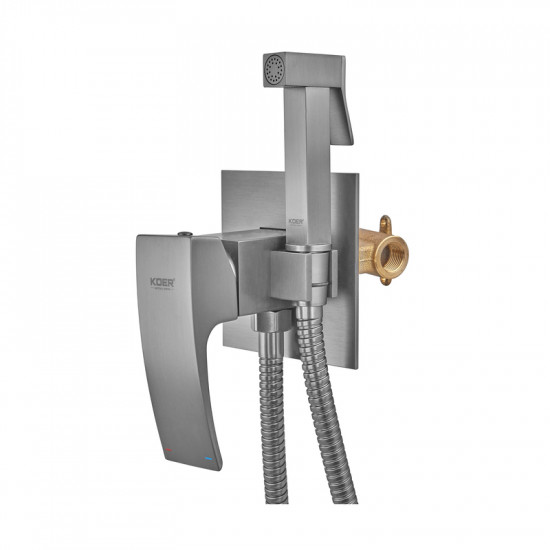 Змішувач для гігієнічного душу Koer KB-23007-07 (Колір графіт) (KR5163)