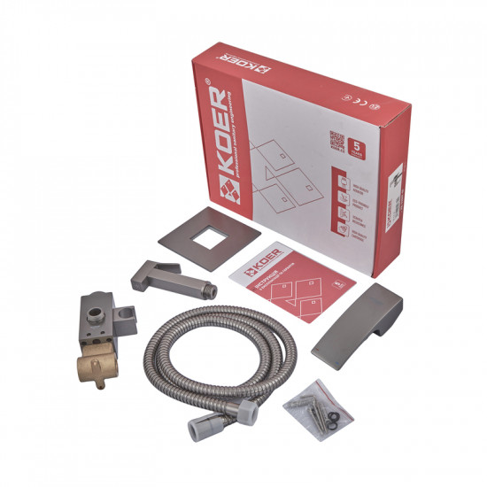 Змішувач для гігієнічного душу Koer KB-23007-07 (Колір графіт) (KR5163)