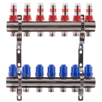 Коллекторный блок с расходомерами Koer KR.1110-07 1"x7 ways (KR2644)