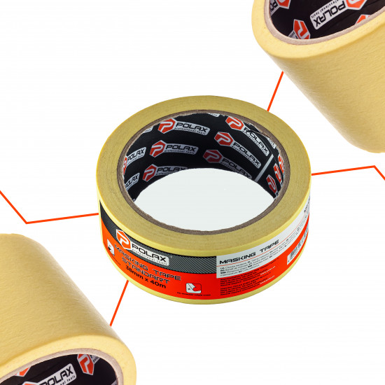 Малярна клейка стрічка Polax Стандарт 38 мм х 40 м (101-068)