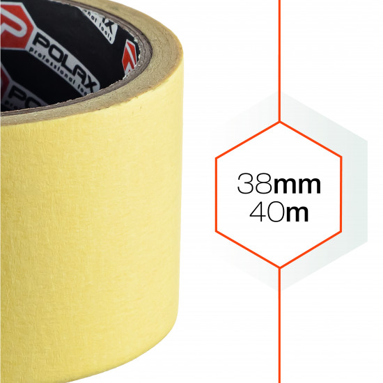 Малярна клейка стрічка Polax Стандарт 38 мм х 40 м (101-068)