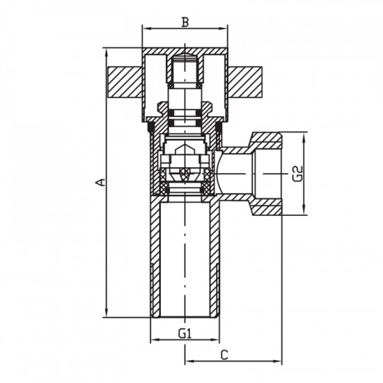 Кран для підключення сантехприборів Koer KR.517 - 1/2x3/8 (KR2878) Кран для підключення сантехприборів Koer KR.517 - 1/2x3/8 (KR2878)