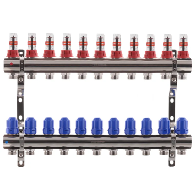 Коллекторный блок с расходомерами Koer KR.1110-11 1"x11 ways (KR2648)