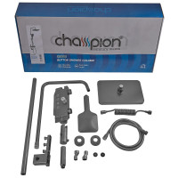 Душевая колонна Champion PBM-009-J Graphite с миксером с кнопочным переключателем, 4 режима (CH6501)