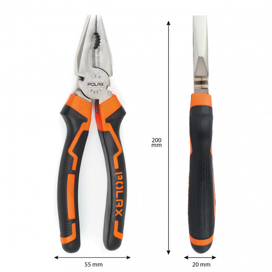 Плоскогубці - пасатижі Polax комбіновані 200 мм Cr-V (35-003)