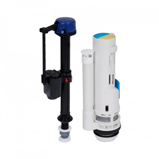 Комплект арматури Mixxus Premium BUTTON-1802-1/2" спускна 2-х кнопочна+наповнювальна з нижн.підкл.,