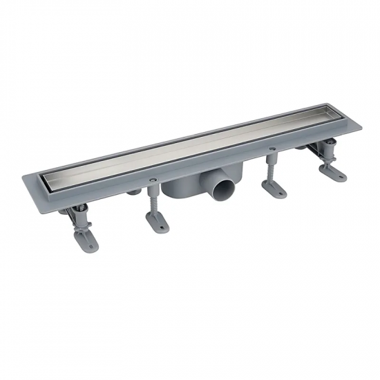 Душовий трап Mixxus DRAIN-06-40 з пластиковою основою і накладкою із нерж. сталі SUS304 70x400мм (M