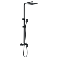 Душова колона зі змішувачем Zerix KUB-008-J Black із нерж. сталі SUS304 (ZX4853)