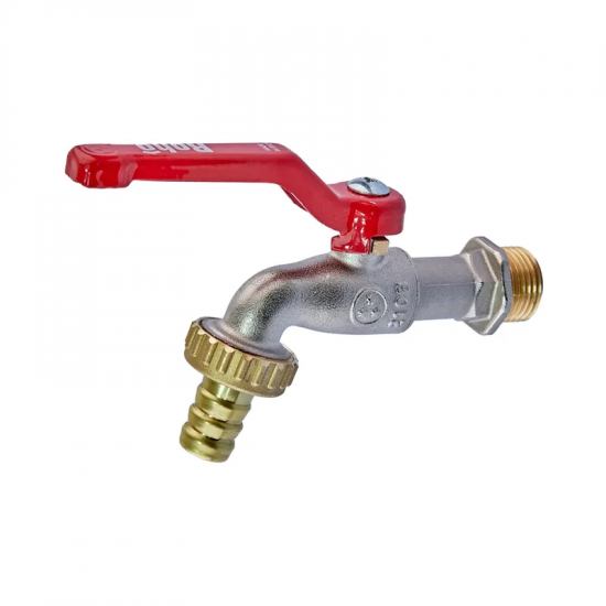 Кран садовий Roho R353-050 -1/2" ручка "важіль" червона (RO0239)