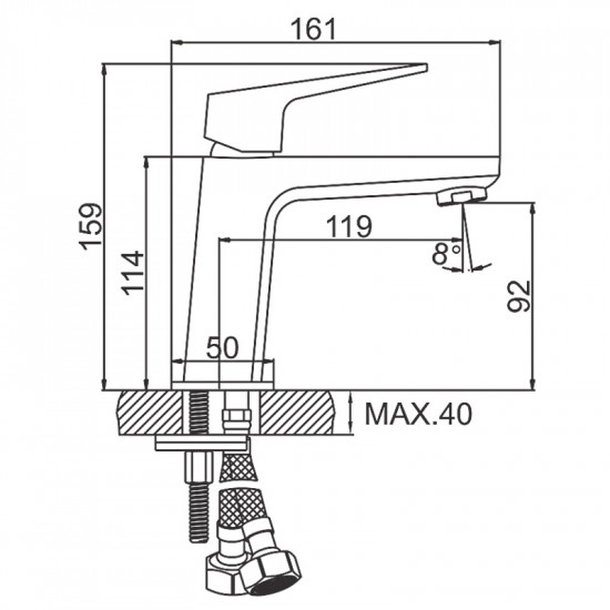 Смеситель для умывальника Ibergrif IBIZA M11007 (LL2010)