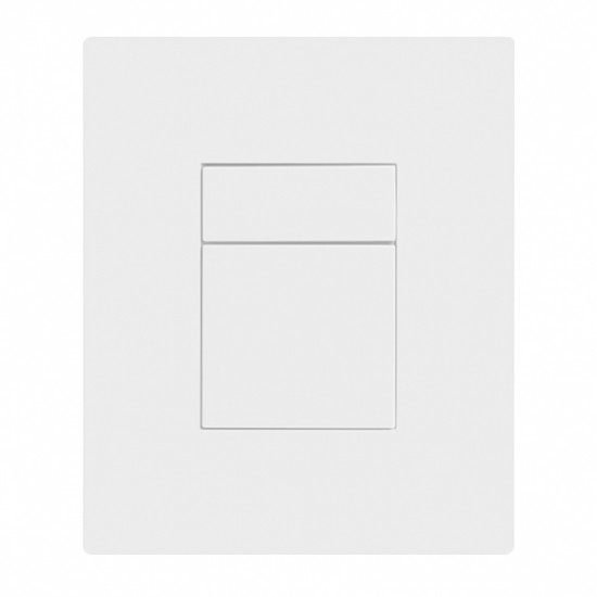Панель змиву пластикова Koer KT-0607-03 157x198x3mm, кнопка квадратна (колір білий) (KR5714)