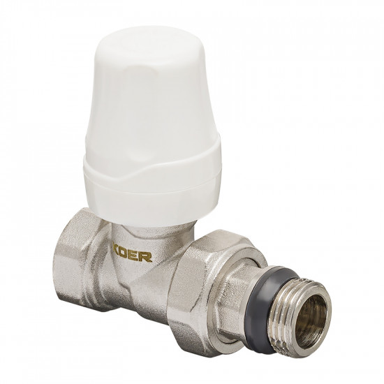 Комплект для подключения радиатора Koer SET-12 - 1/2"x1/2" (прямой) с термоголовкой ВЗ (KR3177)