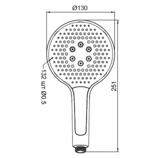 Лійка для душу Koer KP-0401-01 (3 функції) (KR4979)