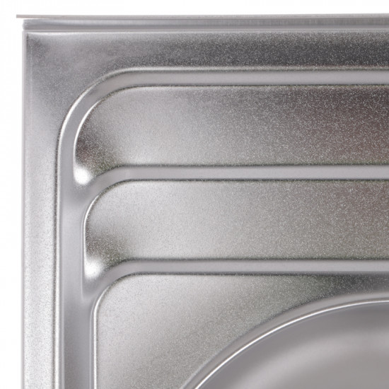 Кухонная мойка накладная Zerix Z8060B-08-180E (Satin) (ZX1620)