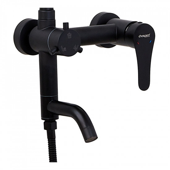 Душова колона із змішувачем Champion SAP-009-J Black (нерж. сталь) (CH6164)