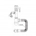 Сифон для умивальника Mixxus SU-02-B 1 1/2"x40 з литим випуском та відводом для пральної машини (MI