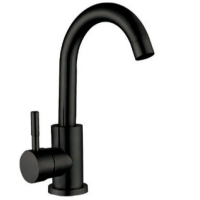 Смеситель для умывальника Mixxus SUS-011-B Black из нерж. стали SUS304 (кол. черный) (MI6045)